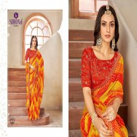 Sirona Shraddha Wholesale Moss Chiffon Fabrics Ethnic Sarees