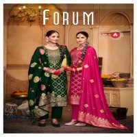 Triple AAA Forum Wholesale Viscose Russian Jacquard With Jarkan Work Dress Material