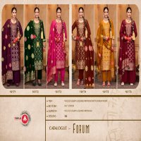Triple AAA Forum Wholesale Viscose Russian Jacquard With Jarkan Work Dress Material