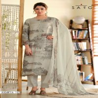 sarg presents asmita muslin silk popular design unstitch ladies suit