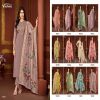 vishnu launch alfaaz vol 2 simmer silk attractive look dress material online