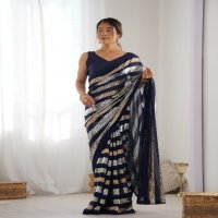 Fashion Berry Ravina Wholesale Georgette With Banglory Blouse Sarees