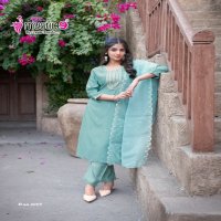 Mystic 9 Flora Vol-2 Wholesale Viscose Vertical Straight Cut Kurtis With Pant And Dupatta