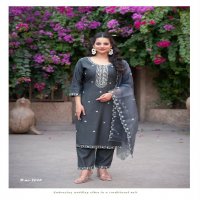 Mystic 9 Flora Vol-2 Wholesale Viscose Vertical Straight Cut Kurtis With Pant And Dupatta