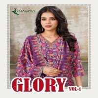 Pragyan Glory Vol-1 Wholesale Heavy Muslin Print Top With Pant And Dupatta