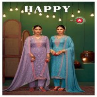 Triple AAA Happy Wholesale Viscose Georgette With Heavy Work Dress Material