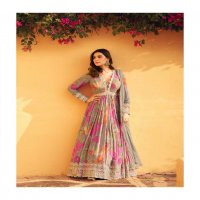 sayuri designer rani chinon silk full stitch party wear aliya cut stylish suits for women