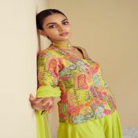 gulkayra designer zulfa readymade chinon traditional plazzo dress perfect for festivals