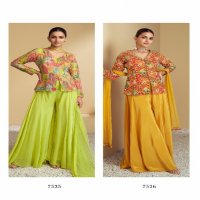 gulkayra designer zulfa readymade chinon traditional plazzo dress perfect for festivals