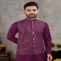 Banwery Manyavar Vol-3 Wholesale Mens Wear Kurta With Pajama And Koti