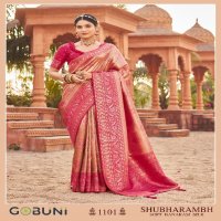 gobuni launch shubharambh 1101-1106 banarasi silk best sarees online