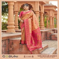 gobuni launch shubharambh 1101-1106 banarasi silk best sarees online