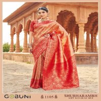 gobuni launch shubharambh 1101-1106 banarasi silk best sarees online