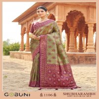 gobuni launch shubharambh 1101-1106 banarasi silk best sarees online