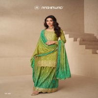 Aashirwad Netra Wholesale Premium Chinon Silk Designer Free Size Stitched Suits