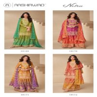 Aashirwad Netra Wholesale Premium Chinon Silk Designer Free Size Stitched Suits