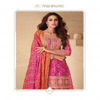 Aashirwad Netra Wholesale Premium Chinon Silk Designer Free Size Stitched Suits