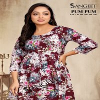 Sangeet Pum Pum Wholesale Rayon Fabrics Printed Short Tops