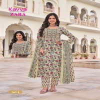 Kavya Zara Vol-16 Wholesale Readymade Pure Cambric Cotton Top With Pants And Dupatta