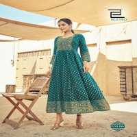 blue hills urvashi rayon fully stitch unique design big size anarkali gown