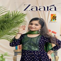 zaara by master rayon fully stitch embroidery work kids wear 3pcs dress