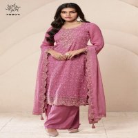 Vinay Kuleesh Saroj Vol-2 Wholesale Schiffli Embroidery Organza Straight Suits
