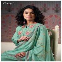 Ganga Asima S3170 Wholesale Pure Bemberg Silk With Hand Embroidery Work Salwar Suits