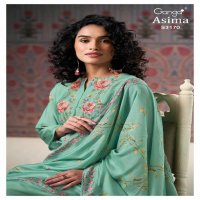 Ganga Asima S3170 Wholesale Pure Bemberg Silk With Hand Embroidery Work Salwar Suits