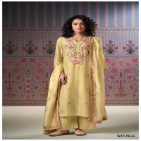 Ganga Asima S3170 Wholesale Pure Bemberg Silk With Hand Embroidery Work Salwar Suits