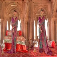 Kreshva Rang Vatika Wholesale Two Tone Fabrics Party Wear Sarees