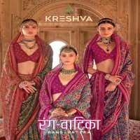 Kreshva Rang Vatika Wholesale Two Tone Fabrics Party Wear Sarees