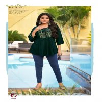 TIPS AND TOPS SANA VOL 4 FANCY EMBROIDERY GIRLS SHORT TUNIC