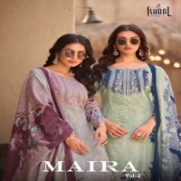 Ishaal Maira Vol-2 Wholesale Embroidered Patch Attached Lawn Dress Material