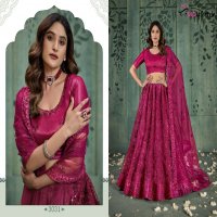 MD Lifestyle Hirwa Vol-4 Wholesale Exclusive Embroidered Semi Stitched Net Lehenga Choli Collection