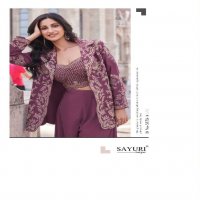 sayuri designer jannat gold fully stitch silk exclusive plazzo 3pcs dress every occasion