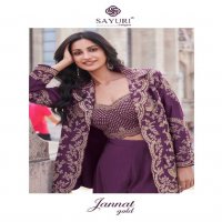 sayuri designer jannat gold fully stitch silk exclusive plazzo 3pcs dress every occasion