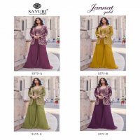 sayuri designer jannat gold fully stitch silk exclusive plazzo 3pcs dress every occasion