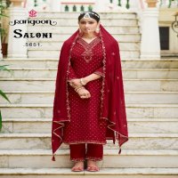 Rangoon Saloni Wholesale Pure Chinon With Fancy Work Readymade Suits