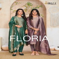 Ibiza Floria Wholesale Pure Banglory Silk With Handwork Straight Suits