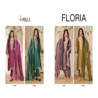 Ibiza Floria Wholesale Pure Banglory Silk With Handwork Straight Suits