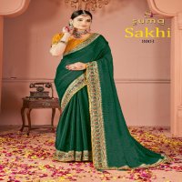 Suma Designer Sakhi D.no 8001 To 8009 Wholesale Party Wear Indian Sarees