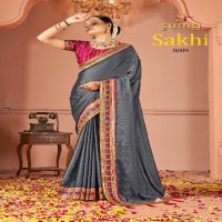 Suma Designer Sakhi D.no 8001 To 8009 Wholesale Party Wear Indian Sarees