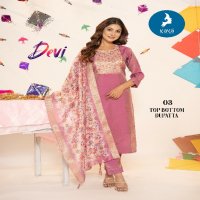 Kaya Devi Wholesale 3 Piece Concept Roman Shimmer Tops With Pant And Dupatta