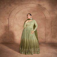 sayuri designer present aditi long designer partywear Gown with dupatta