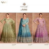 sayuri designer present aditi long designer partywear Gown with dupatta