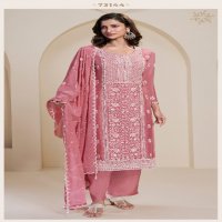 Vinay Kuleesh Kiara Wholesale Thread Embroidered Chinon Straight Suits
