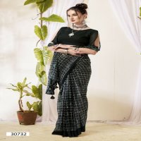 Vallabhi Pravita Wholesale Line Print Georgette Sarees