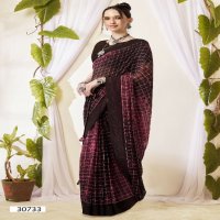 Vallabhi Pravita Wholesale Line Print Georgette Sarees