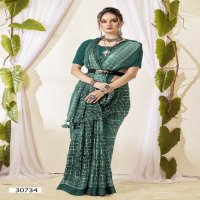 Vallabhi Pravita Wholesale Line Print Georgette Sarees