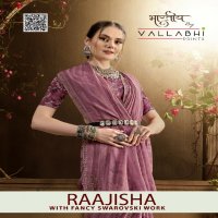 Vallabhi Raajisha Wholesale Solid With Swarovsaki Work Sarees